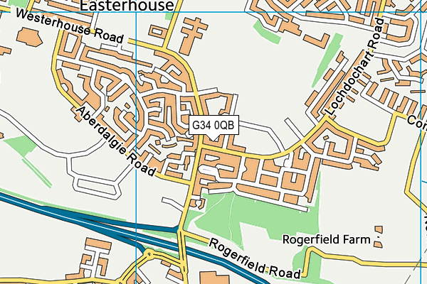 G34 0QB map - OS VectorMap District (Ordnance Survey)