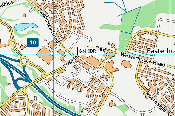 G34 9DR map - OS VectorMap District (Ordnance Survey)