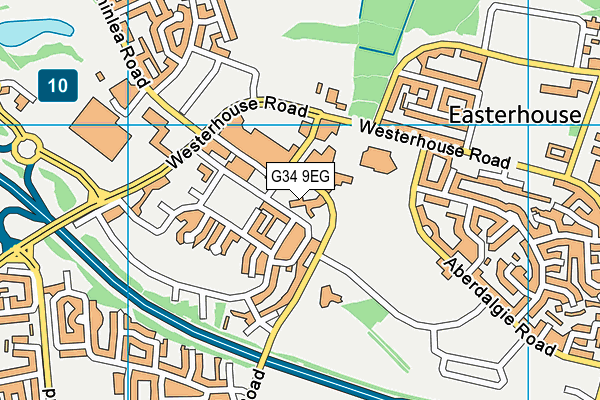 G34 9EG map - OS VectorMap District (Ordnance Survey)