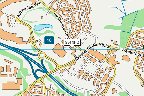 G34 9HQ map - OS VectorMap District (Ordnance Survey)