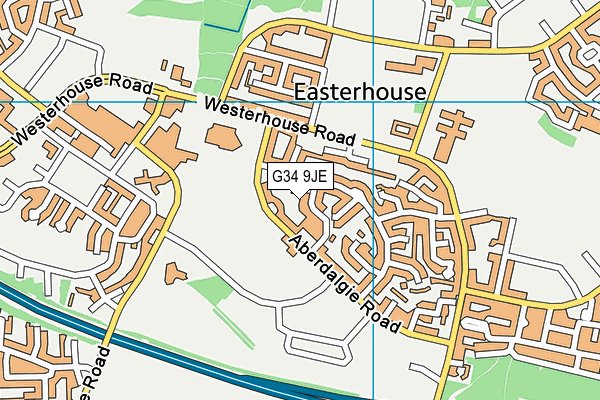 G34 9JE map - OS VectorMap District (Ordnance Survey)