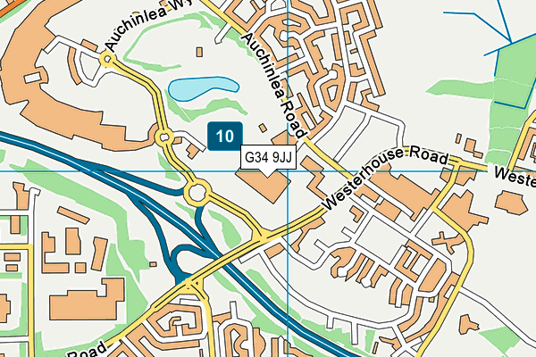 G34 9JJ map - OS VectorMap District (Ordnance Survey)