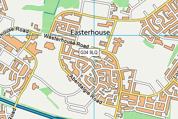 G34 9LQ map - OS VectorMap District (Ordnance Survey)