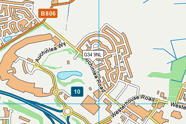 G34 9NL map - OS VectorMap District (Ordnance Survey)