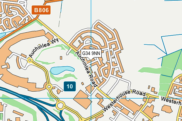 G34 9NN map - OS VectorMap District (Ordnance Survey)