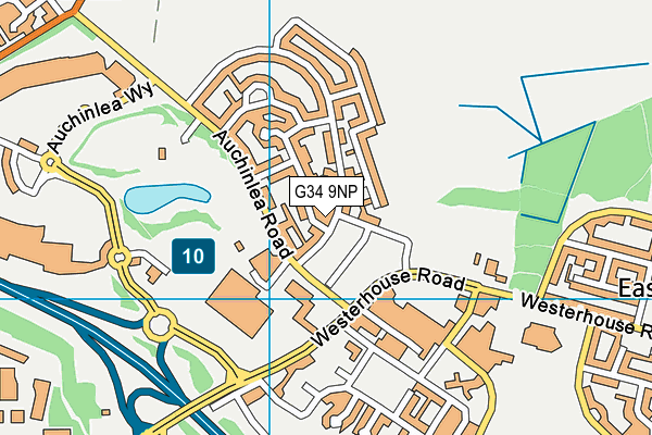 G34 9NP map - OS VectorMap District (Ordnance Survey)