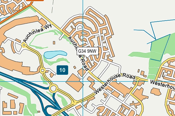 G34 9NW map - OS VectorMap District (Ordnance Survey)