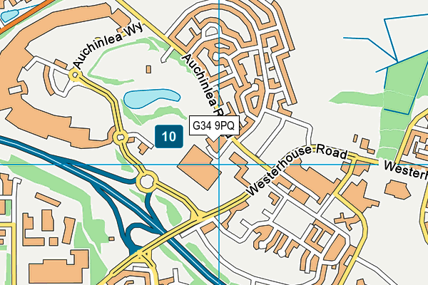 G34 9PQ map - OS VectorMap District (Ordnance Survey)