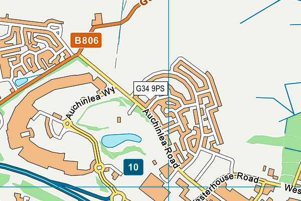 G34 9PS map - OS VectorMap District (Ordnance Survey)