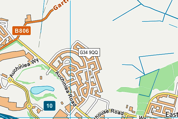 G34 9QQ map - OS VectorMap District (Ordnance Survey)