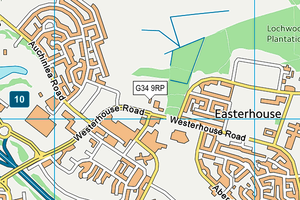 G34 9RP map - OS VectorMap District (Ordnance Survey)