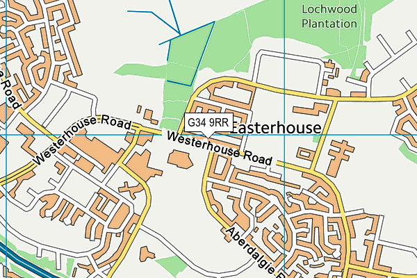 G34 9RR map - OS VectorMap District (Ordnance Survey)