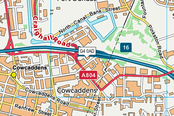 G4 0AD map - OS VectorMap District (Ordnance Survey)