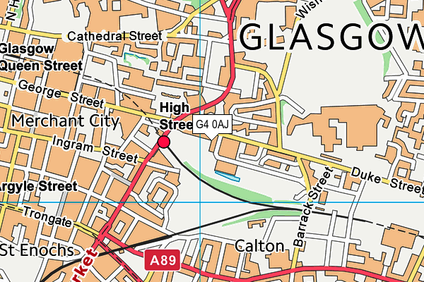 G4 0AJ map - OS VectorMap District (Ordnance Survey)