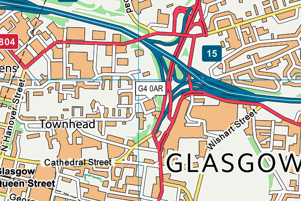 G4 0AR map - OS VectorMap District (Ordnance Survey)