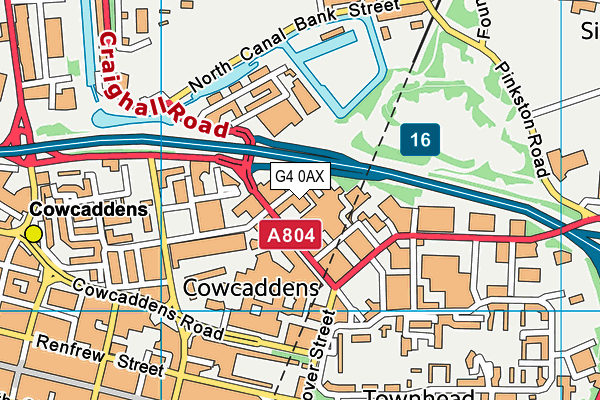 G4 0AX map - OS VectorMap District (Ordnance Survey)