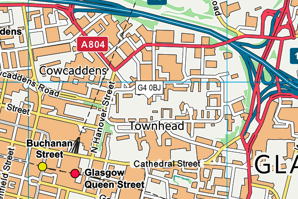 G4 0BJ map - OS VectorMap District (Ordnance Survey)