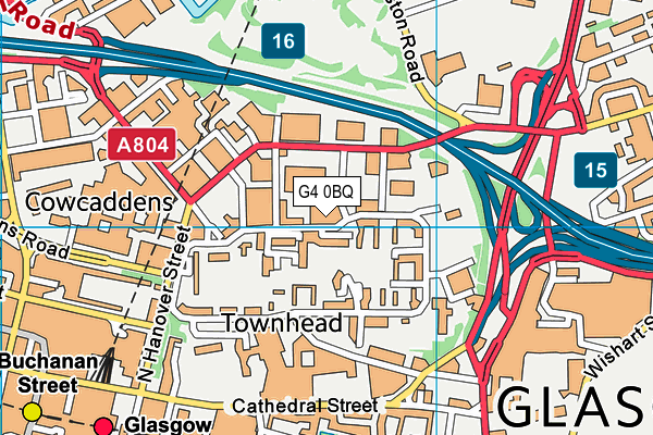 G4 0BQ map - OS VectorMap District (Ordnance Survey)