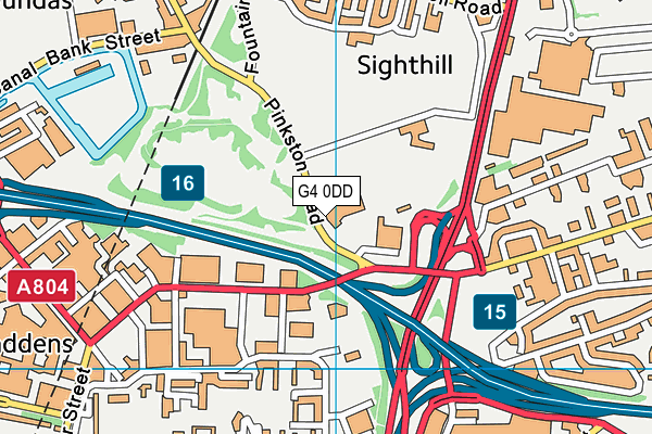 G4 0DD map - OS VectorMap District (Ordnance Survey)