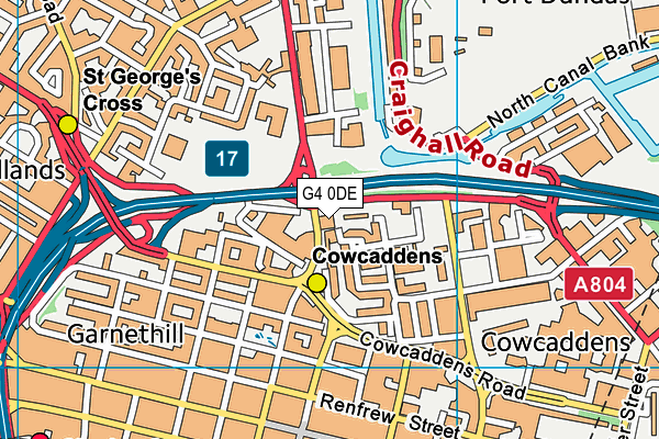 G4 0DE map - OS VectorMap District (Ordnance Survey)