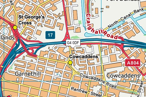 G4 0DF map - OS VectorMap District (Ordnance Survey)
