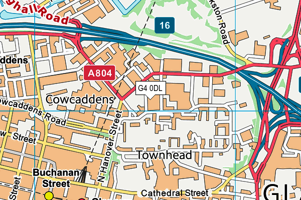 G4 0DL map - OS VectorMap District (Ordnance Survey)