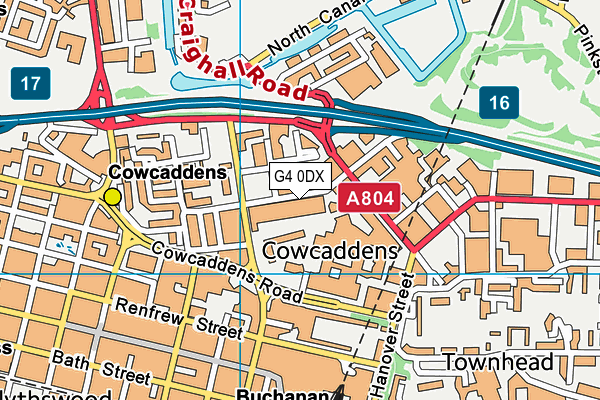 G4 0DX map - OS VectorMap District (Ordnance Survey)