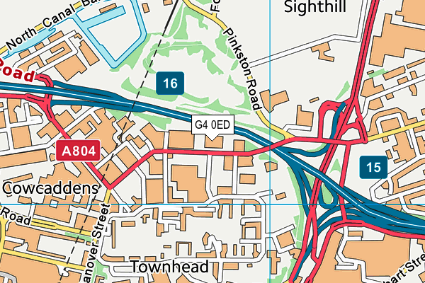 G4 0ED map - OS VectorMap District (Ordnance Survey)
