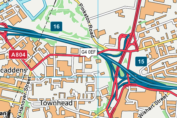 G4 0EF map - OS VectorMap District (Ordnance Survey)