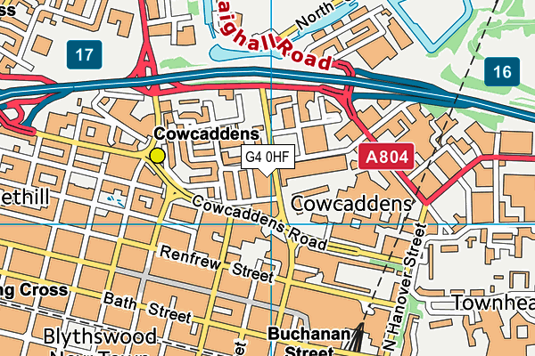 G4 0HF map - OS VectorMap District (Ordnance Survey)