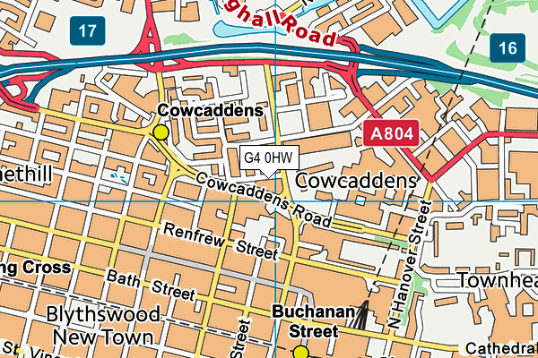 G4 0HW map - OS VectorMap District (Ordnance Survey)