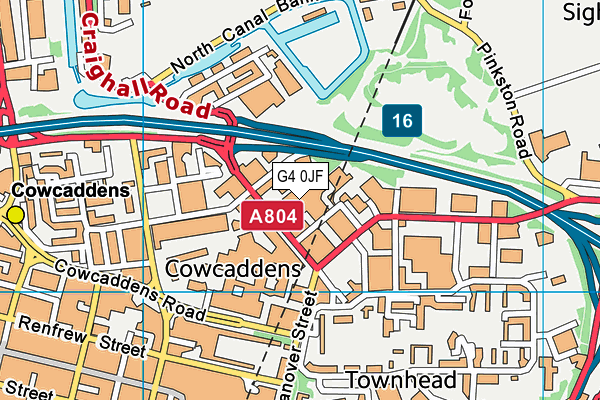 G4 0JF map - OS VectorMap District (Ordnance Survey)