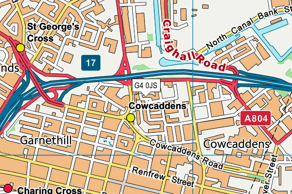 G4 0JS map - OS VectorMap District (Ordnance Survey)