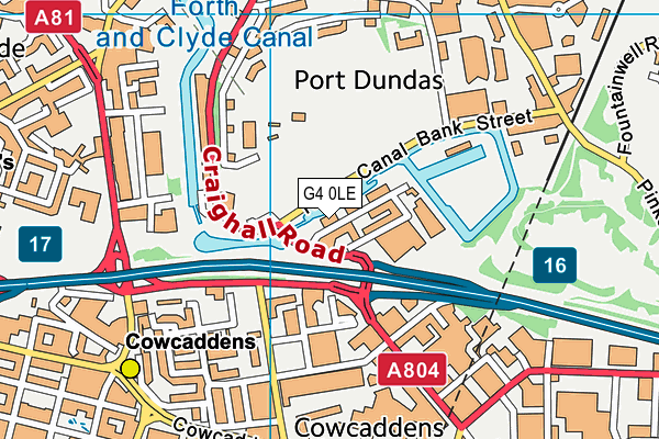 G4 0LE map - OS VectorMap District (Ordnance Survey)