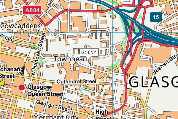 G4 0NY map - OS VectorMap District (Ordnance Survey)