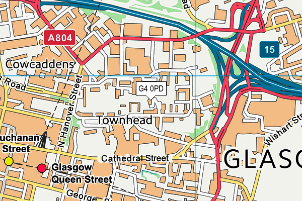 G4 0PD map - OS VectorMap District (Ordnance Survey)