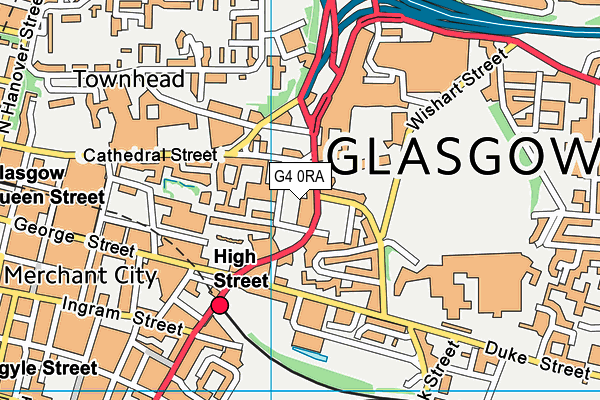 G4 0RA map - OS VectorMap District (Ordnance Survey)