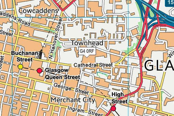 G4 0RF map - OS VectorMap District (Ordnance Survey)