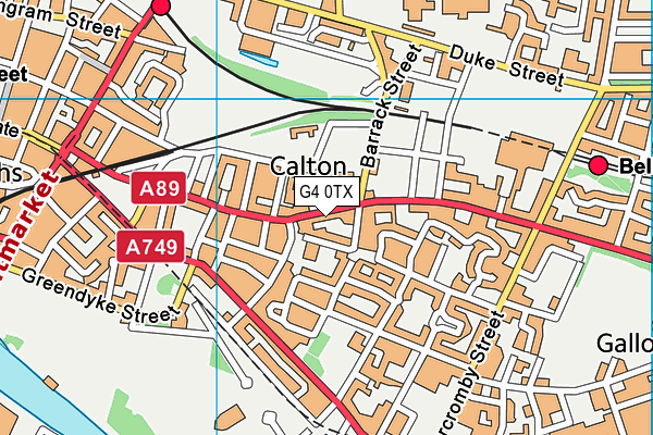 G4 0TX map - OS VectorMap District (Ordnance Survey)