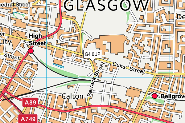 G4 0UP map - OS VectorMap District (Ordnance Survey)