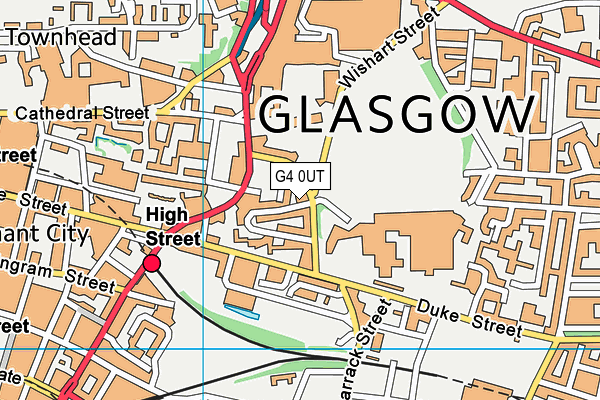 G4 0UT map - OS VectorMap District (Ordnance Survey)