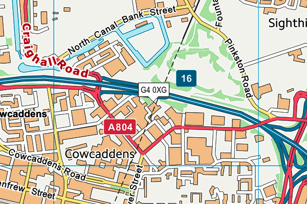 G4 0XG map - OS VectorMap District (Ordnance Survey)