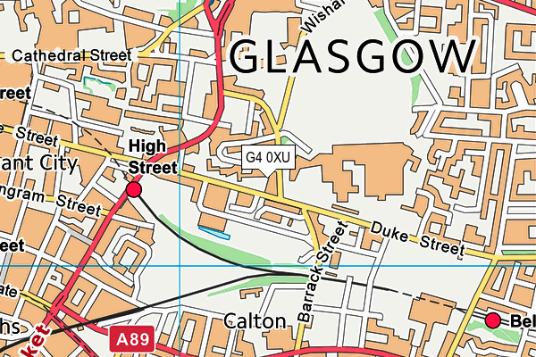 G4 0XU map - OS VectorMap District (Ordnance Survey)