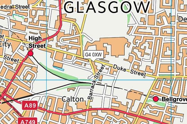 G4 0XW map - OS VectorMap District (Ordnance Survey)