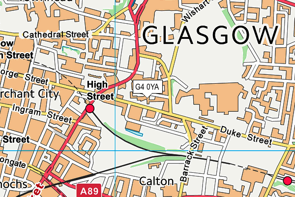 G4 0YA map - OS VectorMap District (Ordnance Survey)