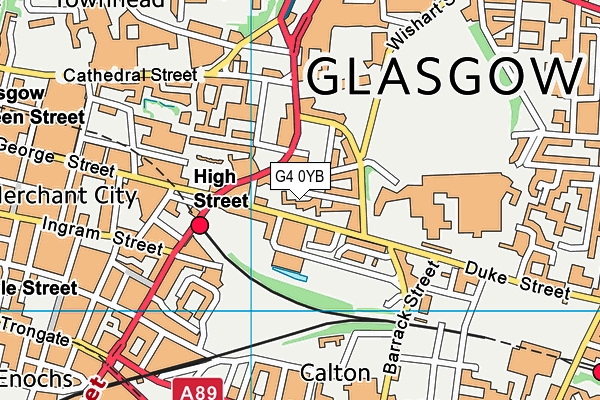 G4 0YB map - OS VectorMap District (Ordnance Survey)