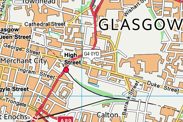 G4 0YD map - OS VectorMap District (Ordnance Survey)
