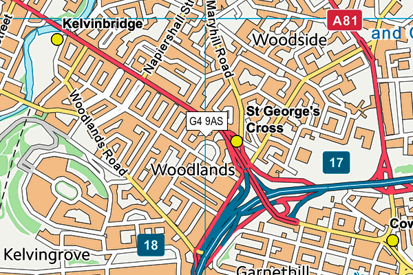 G4 9AS map - OS VectorMap District (Ordnance Survey)