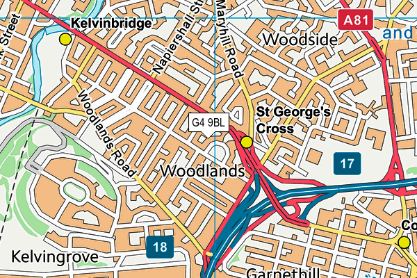 G4 9BL map - OS VectorMap District (Ordnance Survey)