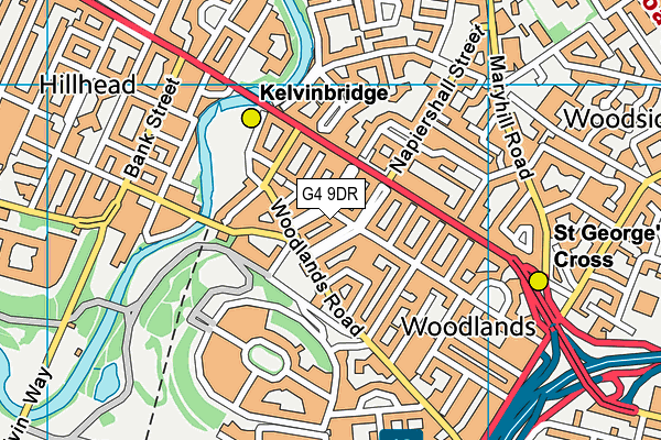 G4 9DR map - OS VectorMap District (Ordnance Survey)